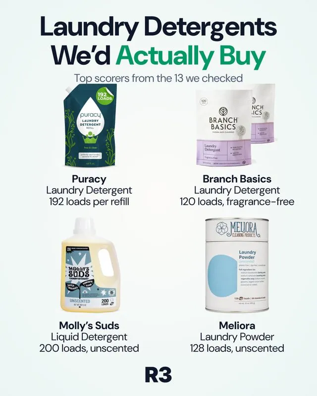 R3's post O21, laundry detergents we'd actually buy